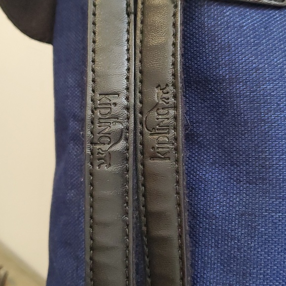 Kipling Art Mini Cotton Indigo Denim Crossbody Satchel - Picture 6 of 8